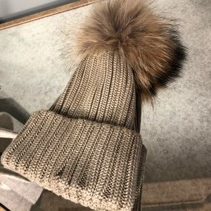 Fur Pom beanie brand new.